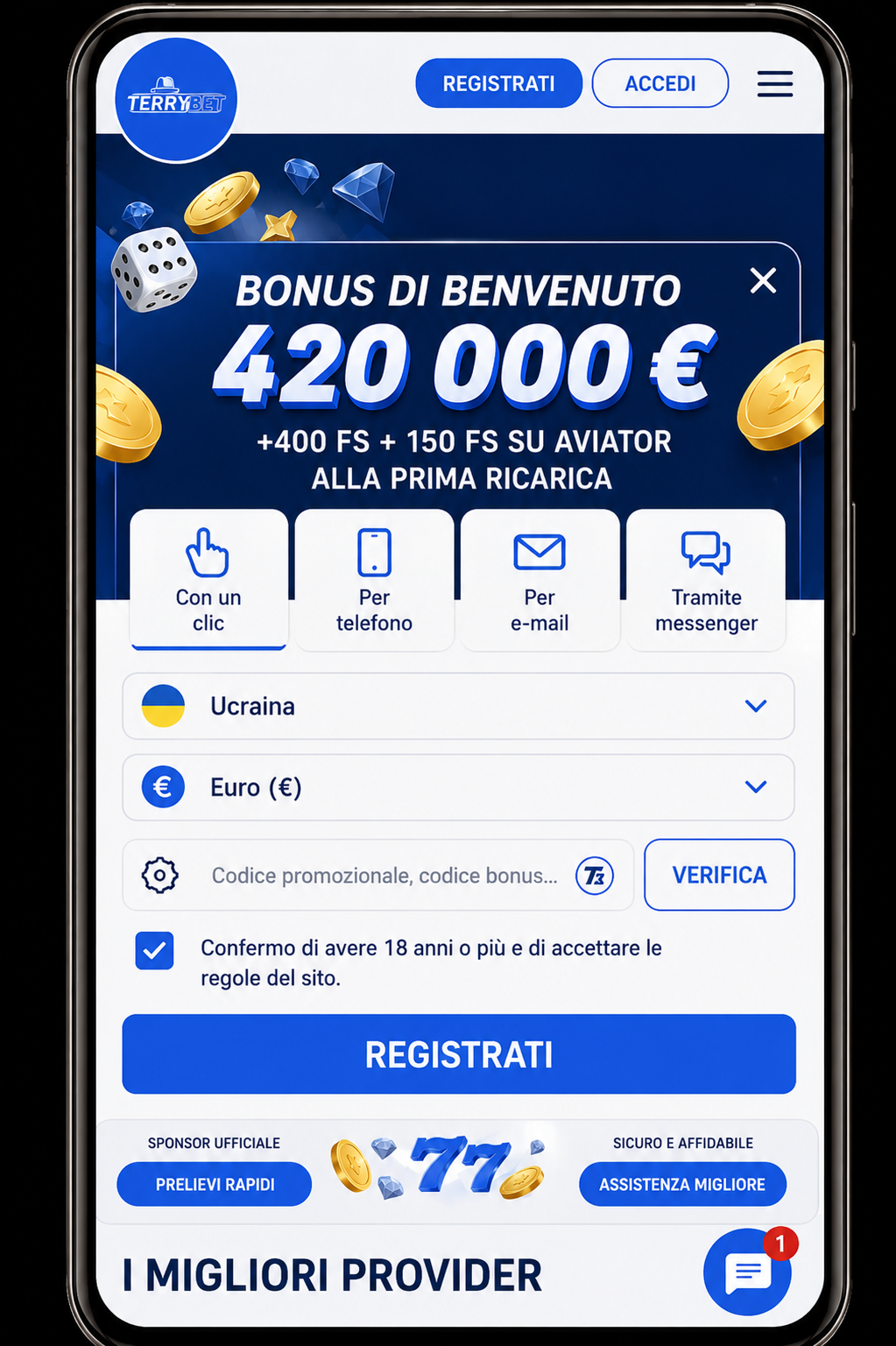 Terrybet — catalogo casino e slot