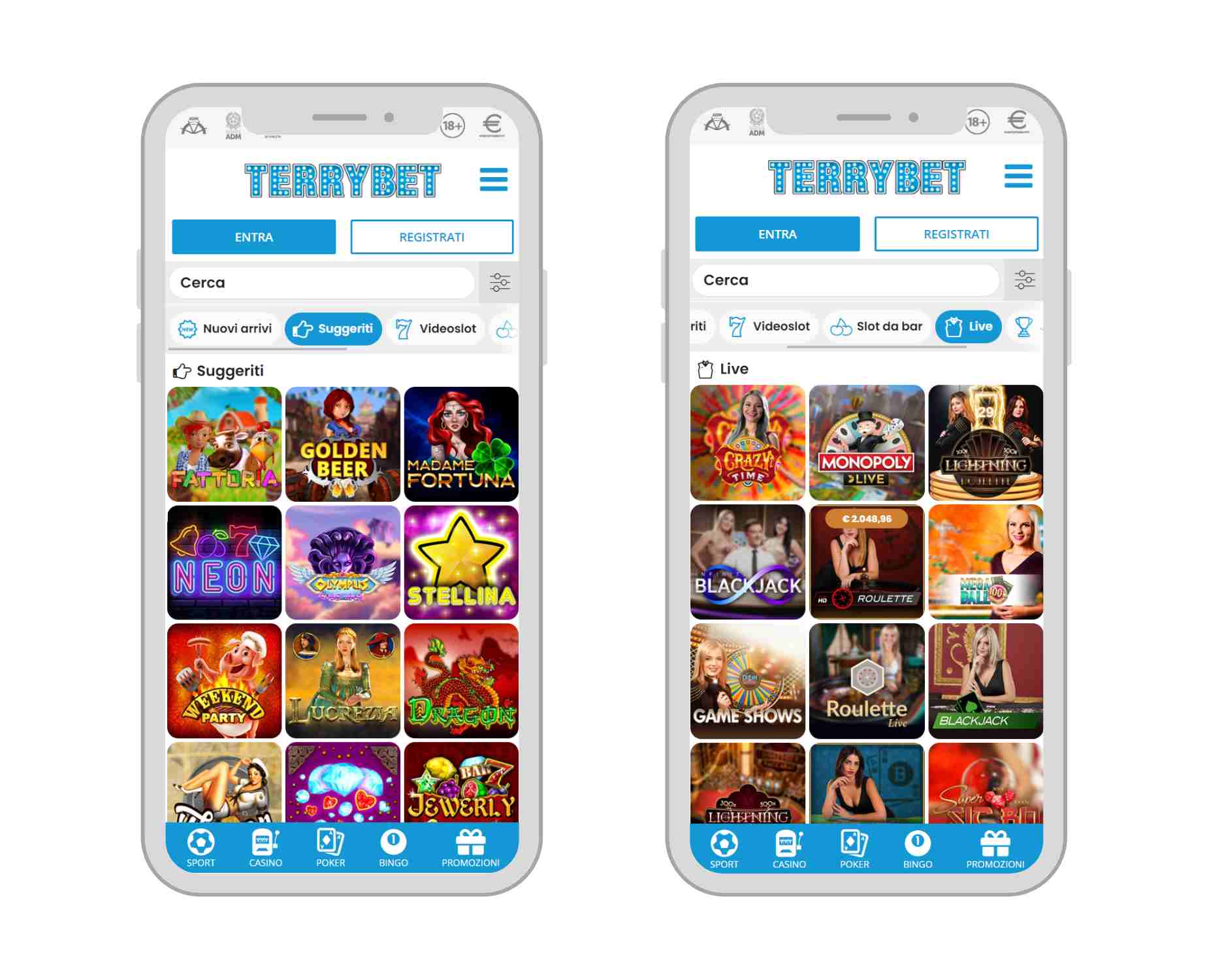 Terrybet Casino mobile — slot e giochi da tavolo su smartphone